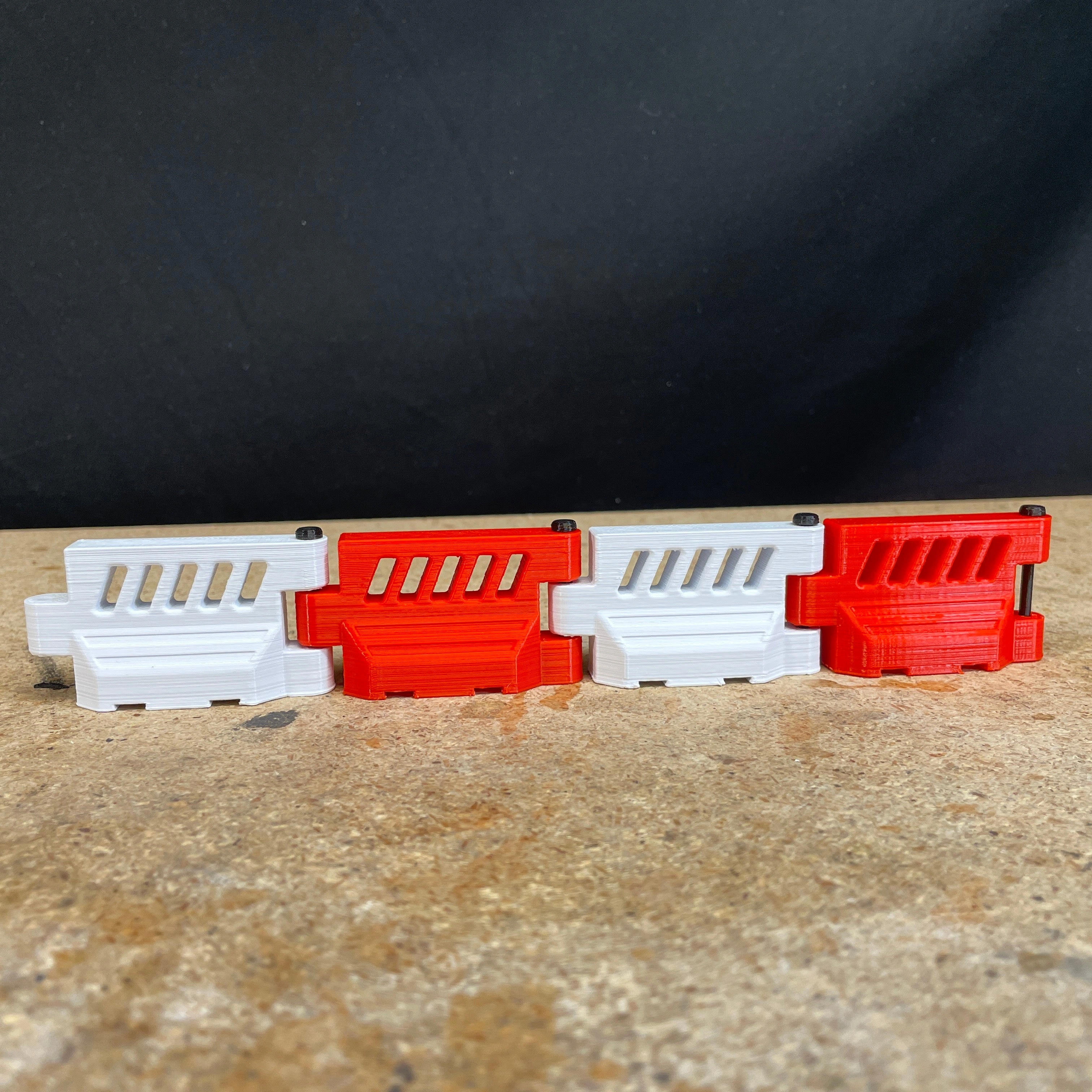 RC Crash Barriers Ready to Rumble 1/24 1/25 Scale Set of 4 Pre-Painted Obstacles